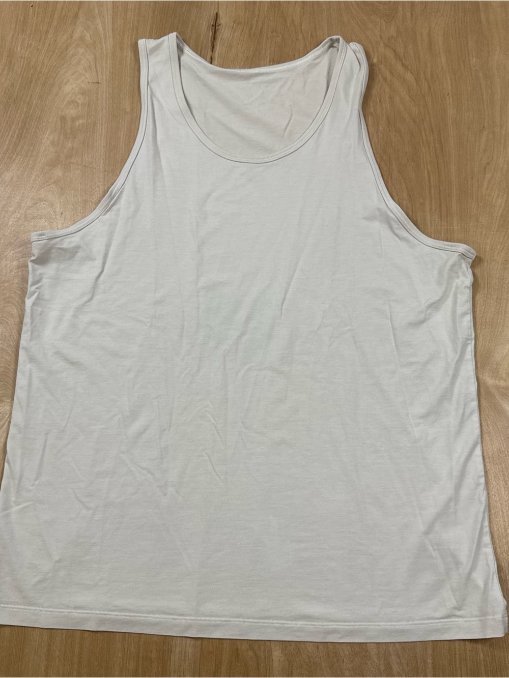lululemon Mens White Sleeveless Scoop Neck Breathable Tank Top Large